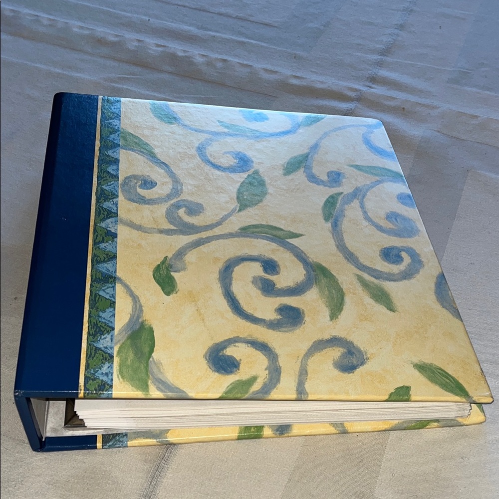 Vintage Decorative Blue and Yellow Photo Album